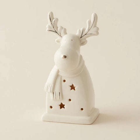 Karaca Home New Year Reindeer LED Decorative Object, White