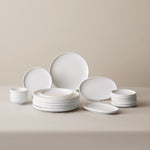 Karaca Cordelia 20-Piece Porcelain Serveware Set for 6 People, White