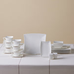 Karaca Perfect 32-Piece Porcelain Serveware Set for 6 People, White