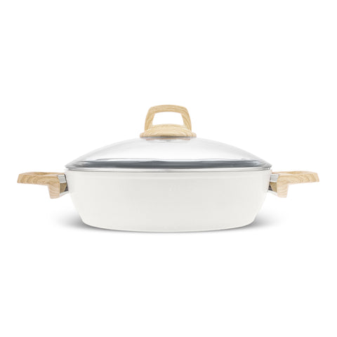 Karaca Swiss Crystal Induction Casserole, 30cm, Creamy