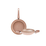 Karaca Rosegold Biogranite 2-Piece Induction Pan Set, Rose Gold