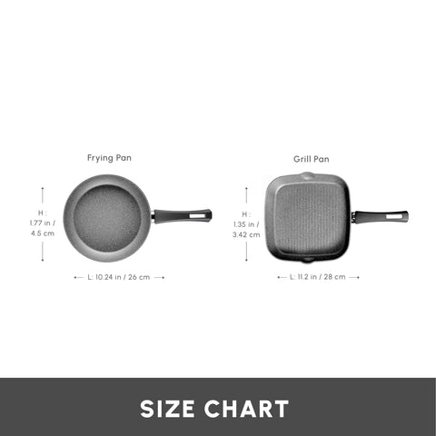 Karaca Gris Biogranite 2-Piece Induction Cookware Set, Grey