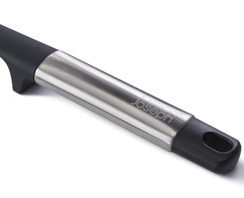 Joseph Joseph Elevate Stainless Steel Silicone Slotted Turner, Black Grey