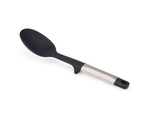 Joseph Joseph Elevate Stainless Steel Silicone Solid Spoon, Black Grey