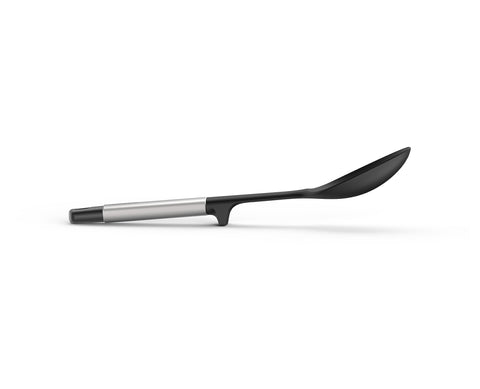 Joseph Joseph Elevate Stainless Steel Silicone Solid Spoon, Black Grey