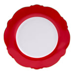 Karaca Romantic Porcelain Dinner Plate, 27cm, Red White