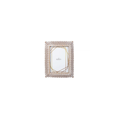 Karaca Nova Fold Nature Photo Frame, 13cmx18cm, White Gold