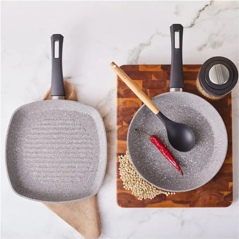 Karaca Gris Biogranite 2-Piece Induction Cookware Set, Grey