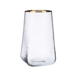 Karaca Misty Glass Highball, 600ml, Gold Grey Transparent