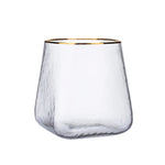 Karaca Misty Glass Tumbler, 460ml, Grey Gold Transparent