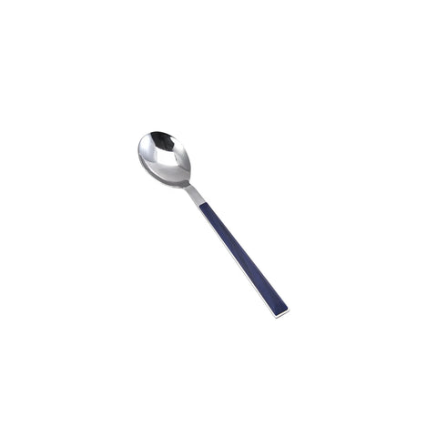 Karaca Salzburg Stainless Steel Dessert Spoon, 15.8cm, Indigo Silver