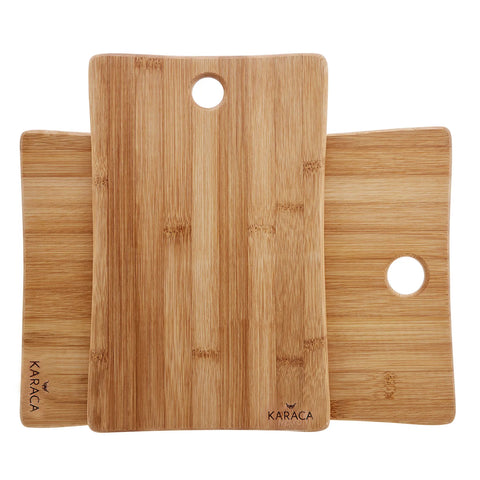 Karaca 2 Piece Bamboo Chopping Board Set, Wood