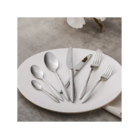 Karaca Costa 84-Piece Stainless Steel Cutlery Set for 12 People, Silver