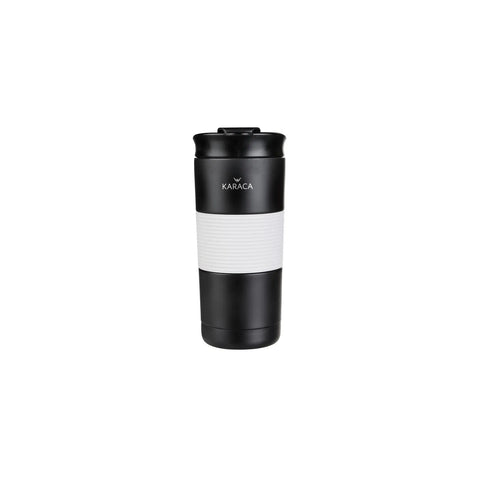 Karaca Zenix Stainless Steel Flask, 580ml, Black White