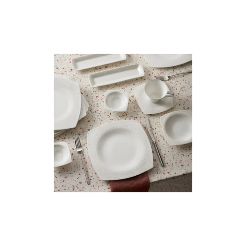 Karaca Fine Pearl Roma 26-Piece Serveware Set for 6 People, White