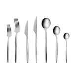 Karaca Braga 84-Piece Stainless Steel Cutlery Set for 12 People, Platin