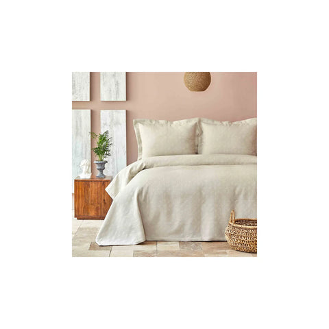 Karaca Home Back To Basic Bedspread Set, Single, Beige