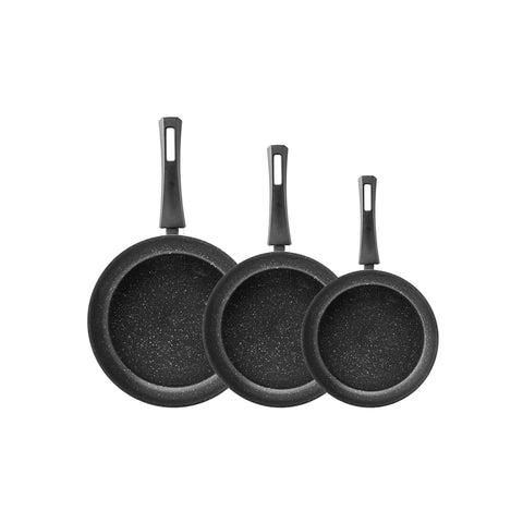 Karaca Biogranite Dide 3-Piece Induction Pan Set, Black