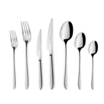 Karaca Bellamy 84-Piece Stainless Steel Cutlery Set for 12 People, Silver