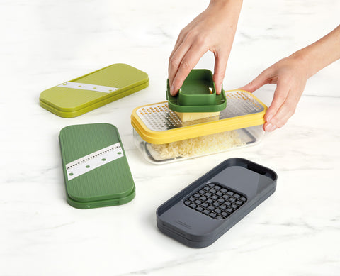 Joseph Joseph Multi-prep Compact 4-piece Grater & Slicer, Multicolour