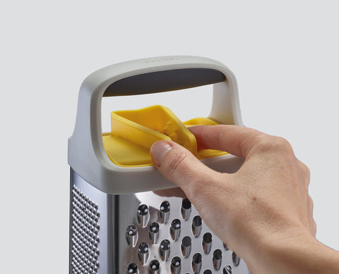 Joseph Joseph Multi-Grip Box Grater with Precision Food-Grip, Grey Yellow