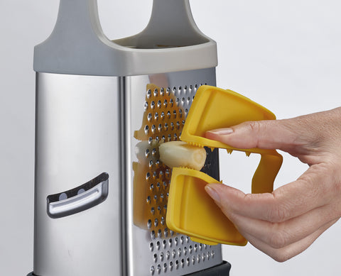 Joseph Joseph Multi-Grip Box Grater with Precision Food-Grip, Grey Yellow