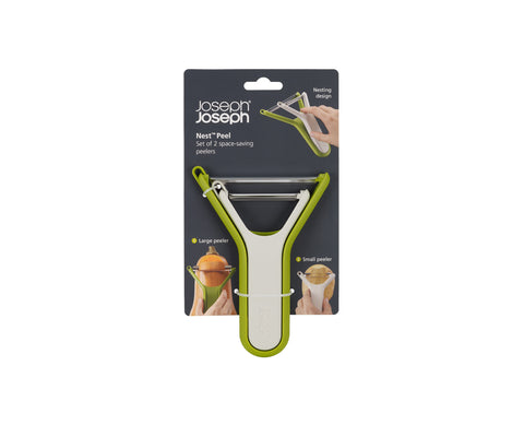 Joseph Joseph Nest Peel Set of 2 Peelers, Beige Green