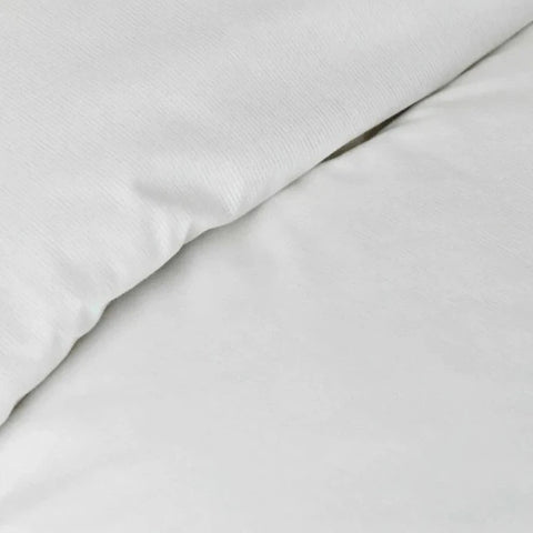 Karaca Home Back To Basic 100% Turkish Cotton Duvet Cover Set with Bed Sheet, Double, White