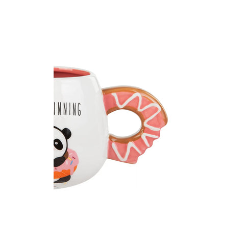 Karaca Animal Panda Stoneware Mug, 392ml, Multi