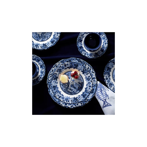 Karaca Odyssey 19 Piece Serveware Set and Cake Stand, Blue