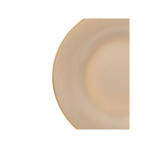 Karaca Retro Glass Dinner Plate, 26cm, Beige Gold