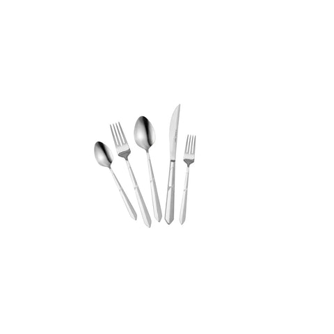 Karaca Diamond 84-Piece Stainless Steel Cutlery Set for 12 People, Silver