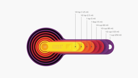 Joseph Joseph Nest Measure Measuring Cups, Multicolour