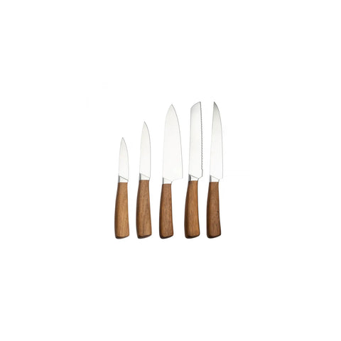 Karaca Swan 5 Piece Knife Block Set, White