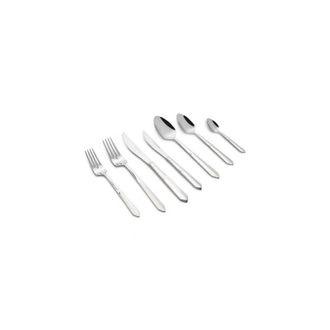 Karaca Diamond 84-Piece Stainless Steel Cutlery Set for 12 People, Silver