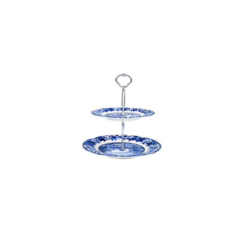 Karaca Odyssey 19 Piece Serveware Set and Cake Stand, Blue