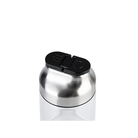 Karaca Dimple Steel Salt and Pepper Shaker, Silver Black