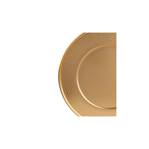 Karaca Home Moroc Metal Charger Plate, 33cm, Gold