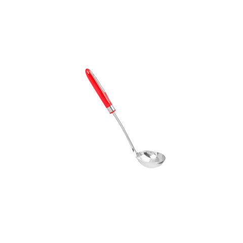 Karaca Retro Stainless Steel Ladle, 30cm, Red Silver