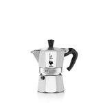 Bialetti Moka Express Hob Espresso Coffee Maker, 3 Cups, Silver