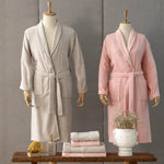 Karaca Home Casita Flos 6 Piece Family Robe Set, Stone, Pink