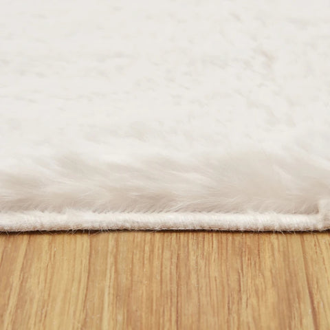 Kasmir Rugs 7/24 Cosy Premium Faux Fur Rug, 120cmx120cm, White