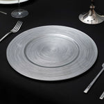 Premium Round Silver Placemat, Silver