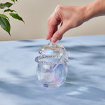 Karaca Rory Glass Honey Pot, 9cm, Transparent