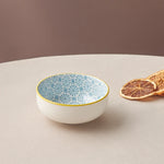 Karaca Floral Porcelain Round Snack Bowl, 10cm, Blue