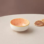 Karaca Floral Porcelain Round Snack Bowl, 10cm, Orange