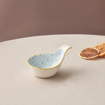 Karaca Floral Porcelain Drop Snack/Sauce Bowl, 10cm, Blue