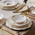 Karaca Forever Bone China Antique 24-Piece Dinner Set for 6 People, Multicolour