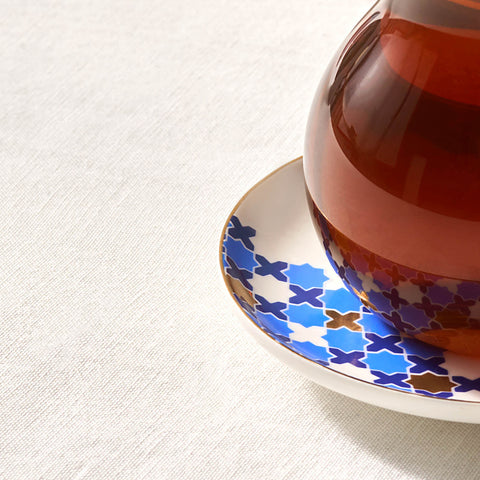 Karaca x Refika'dan Tatlıcan Selcuklu Porcelain Tea Plate, Blue White