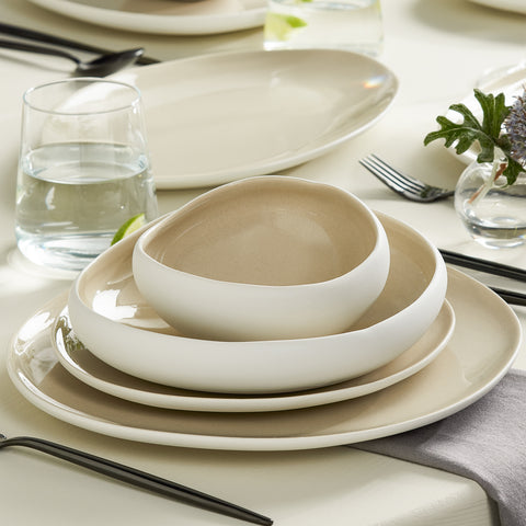 Karaca Streamline New Cupid 59-Piece Stoneware Dinner Set for 12 People, Multi